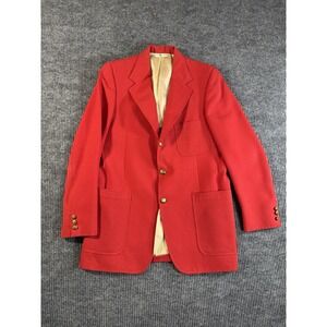IZOD Lacoste Red Men's Blazer Three-Button Double-Vented Notch Lapel